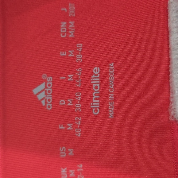 adidas Red and Pink Floral Leggings Size M - Picture 5 of 7
